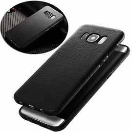 Coque arrière de protection simili cuir coloris noir pour samsung galaxy s8 g950 - Clicktofournisseur.com