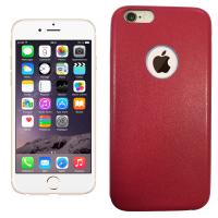 Coque arrière de protection en simili cuir coloris fuchsia pour apple iphone 6s - Clicktofournisseur.com