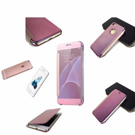 Coque etui housse rose avec effet miroir transparent pour apple iphone 7 - Clicktofournisseur.com