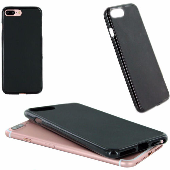 Coque housse silicone noir souple pour apple iphone 8 plus - Clicktofournisseur.com