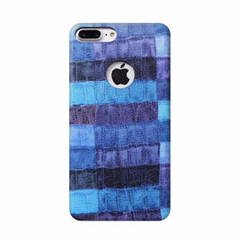 Coque luxe rigide simili cuir avec motif bleu croco pour apple iphone 7 - Clicktofournisseur.com