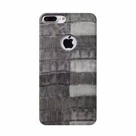 Coque luxe rigide simili cuir avec motif gris croco pour apple iphone 7 plus - Clicktofournisseur.com