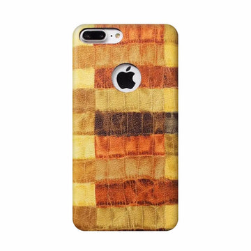 Coque luxe rigide simili cuir avec motif jaune croco pour apple iphone 7 - Clicktofournisseur.com