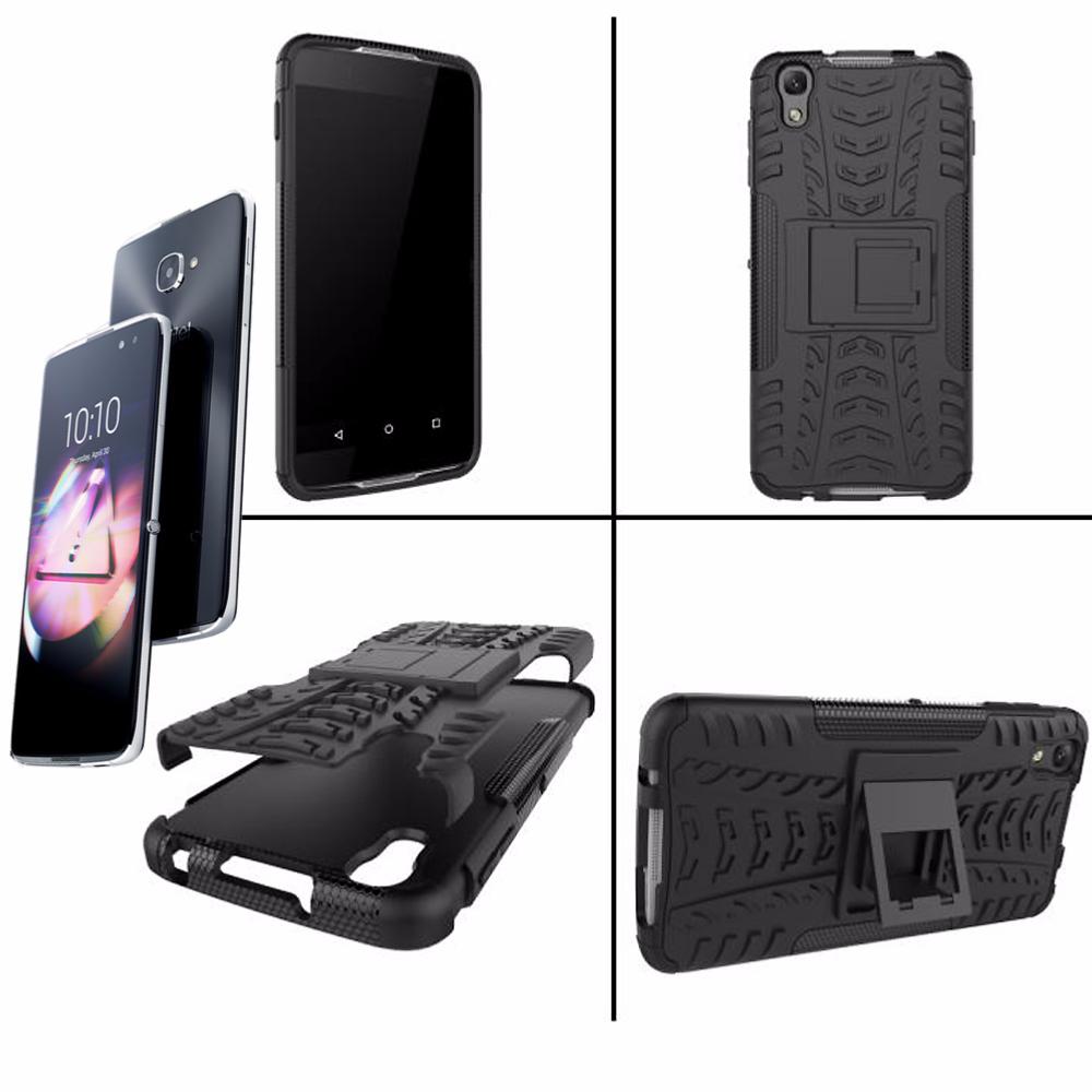 Coque Protection Noir Rigide Renforcé Anti-Choc pour Alcatel OneTouch iDol 4 clicktofournisseur.com