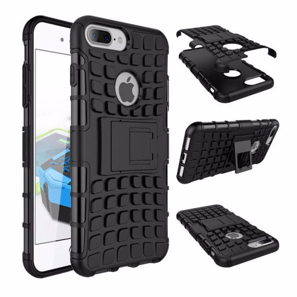 Coque protection noir rigide renforcé anti-choc pour apple iphone 8 plus - Clicktofournisseur.com