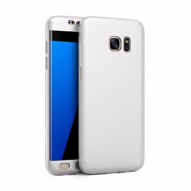Coque de protection argent avant et arrière avec verre pour samsung galaxy s7 edge g935 - Clicktofournisseur.com