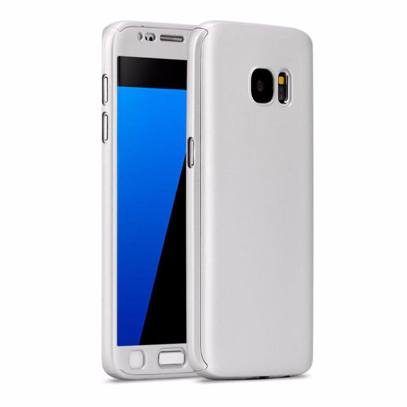 Coque de protection argent avant et arrière avec verre pour samsung galaxy s7 g930 - Clicktofournisseur.com