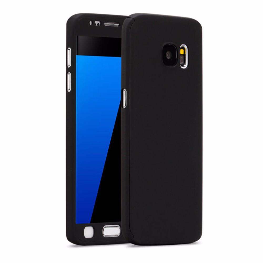 Coque de Protection Noir Avant et Arrière avec Verre pour Samsung Galaxy S7 G930 clicktofournisseur.com