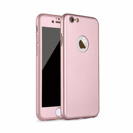 Coque de protection rose avant et arrière avec verre pour apple iphone 7 - Clicktofournisseur.com