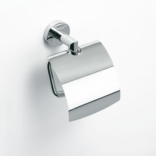 Dérouleur toilettes WC avec couvercle OMEGA en chrome 13,5x18x9cm clicktofournisseur.com