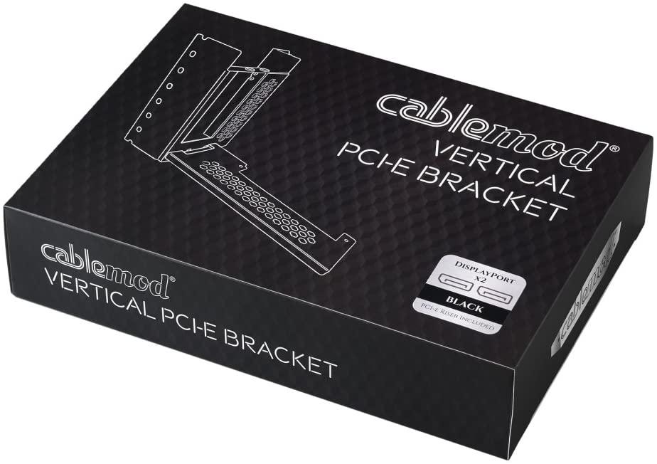 Support vertical pour carte graphique cablemod avec câble riser pcie x16 2 ports displayport – noir