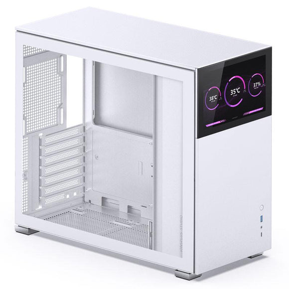 Jonsbo D41 Screen ATX Case, Tempered Glass - white