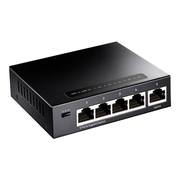 Commutateur réseau cudy gs105d gigabit ethernet 10/100/1000 noir
