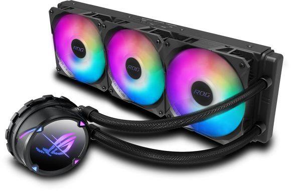 COOLER ASUS, "ROG STRIX LC II 360 ARGB", skt. universal, racire cu lichid, fan 120 mm x 3, 2500 rpm, LED ARGB, "RS LC II 360 ARGB"(timbru verde 4.00 lei)