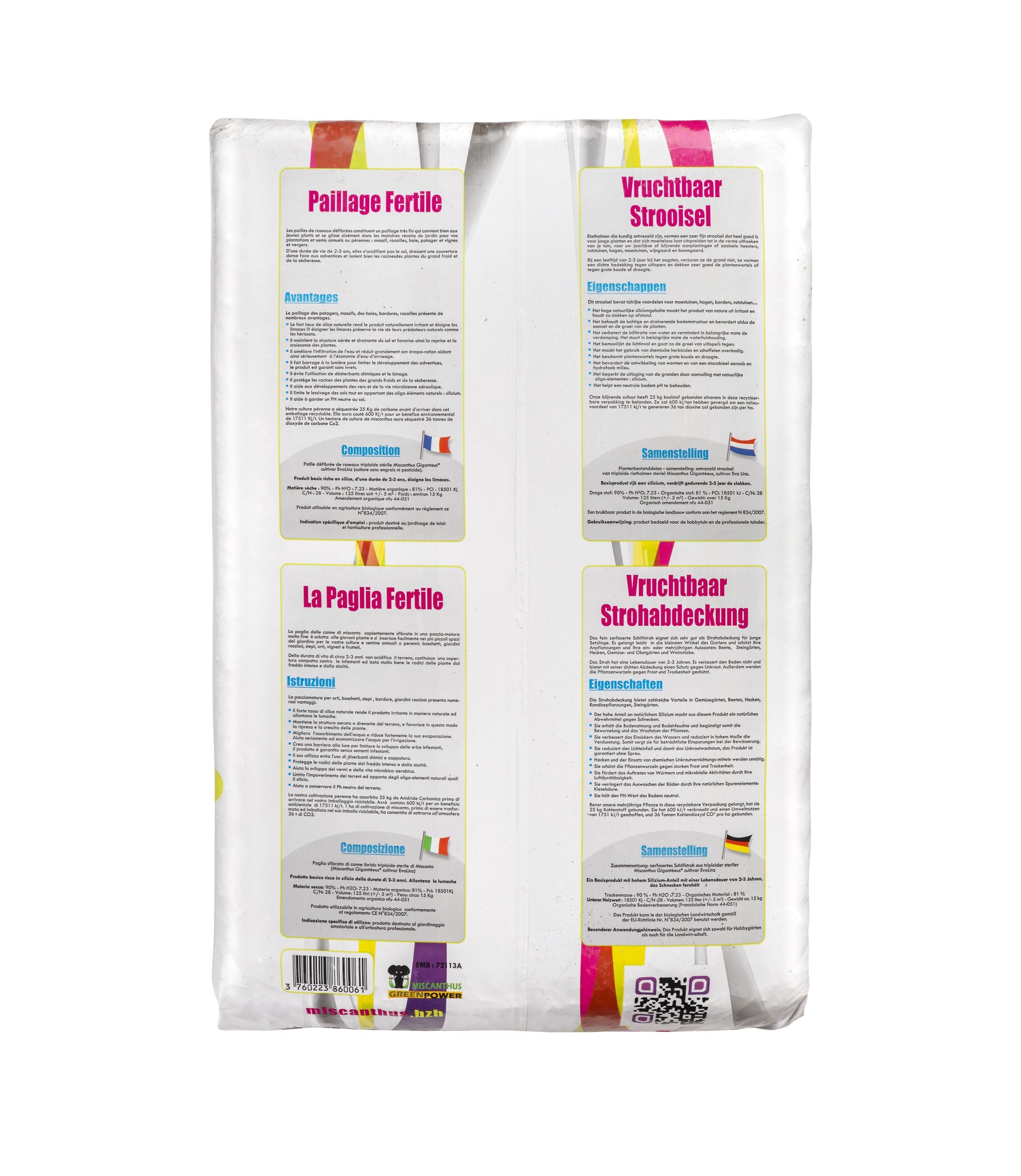 Paillage mulch fertile - 125 litres en sac pour un jardin prospère