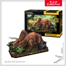 Puzzle 3d cubic fun national geographic triceratops