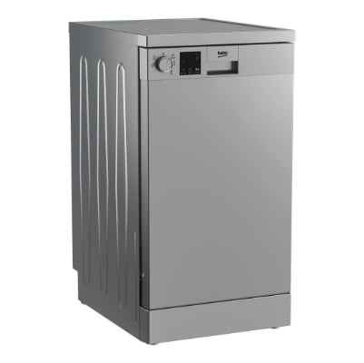 Lave-vaisselle pose libre BEKO DVS05024S, Classe énergétique E (anciennement A++), 45 cm, 5 programmes, Argent