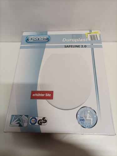 Retour client Ecost Abattant WC Cornat Safeline 2.0 aspect blanc classique facile d'entretien Duroplast rehaussé