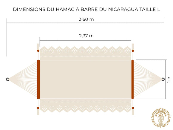 Hamac à barre L Deluxe « Chinandega » - clicktofournisseur.com