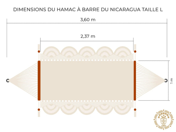 Hamac à barre L « Corazón » - clicktofournisseur.com