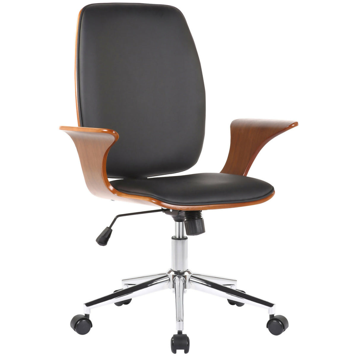 Burbank office chair - Walnut - Black