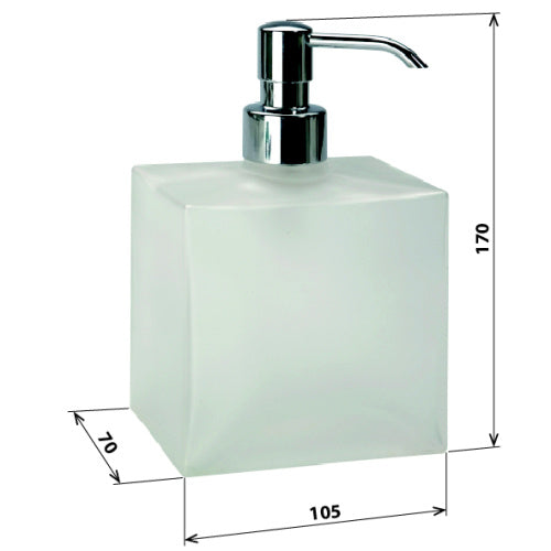 Distributeur de savon liquide PLAZA 7x10,5x17 cm clicktofournisseur.com