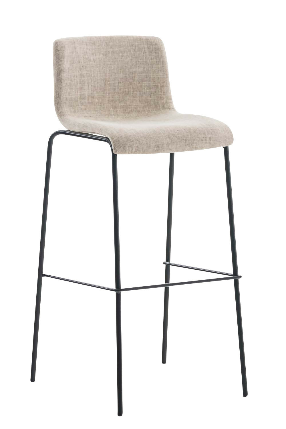 Hoover Bar Chair - Metal / Cream Fabric