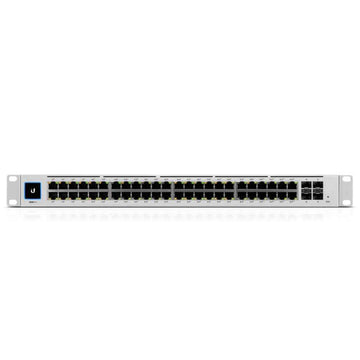 Ubiquiti Layer 3 switch with (48) GbE RJ45 ports and (4) 10G SFP+ ports.