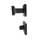 2 poignées de porte sur rosace LOFT, Verrou de condamnation pour salles de bain/WC Finition métal noir mat