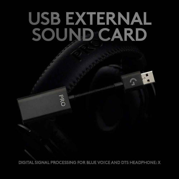 Logitech G PRO X Gaming Headset, Black.
