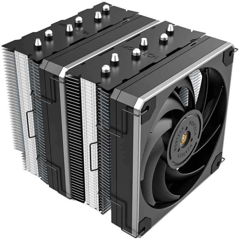 Montech METAL DT24 BASE computer cooling system Processor Air cooler 12 cm Black 2 pc(s)