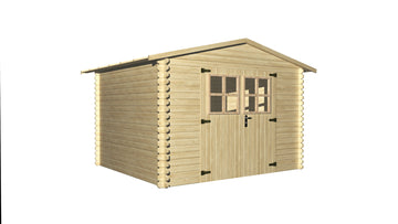 Abri de jardin en bois ep 19mm surface utile 762m² 298x298x235cm int019/ineksa
