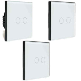 Kit interrupteur tactile sans fil et sans neutre - ELEGANCE12 - Double ALLUMAGE