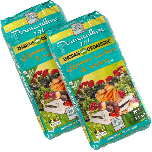 Permaculture rosiers légumes racines - 20 litres pour un jardin durable