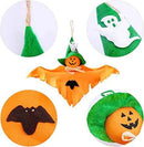 Décorations suspendues pour fête d'Halloween Ecost Qpout, lot de 6 décorations fantômes suspendues et joyeux Halloween