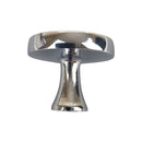 Bouton de meuble LEDER, Finition métal chrome et cuir