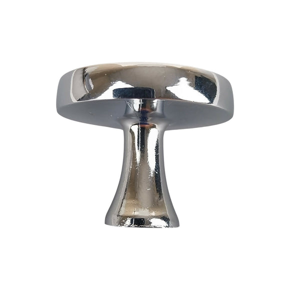 Bouton de meuble LEDER, Finition métal chrome et cuir