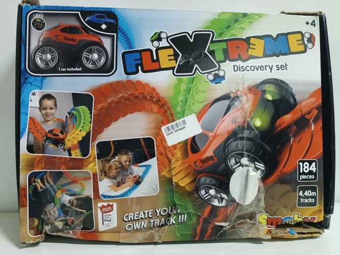 Retour client Ecost Coffret de démarrage Smoby FleXtreme Car Racing Track - 184 rails + voiture de course, Race Tr
