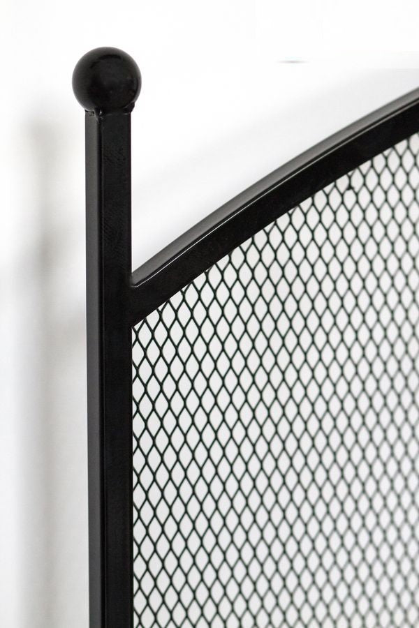 Ecran de cheminée en acier noir 100x72x15 cm clicktofournisseur.com