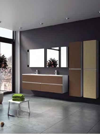 Ensemble meuble & lavabo riho cambio sentito et 27 en laqué brillant 140x48x h 57 cm - Clicktofournisseur.com