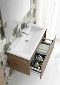 Ensemble meuble & lavabo riho eifel set 30 en bois laqué stratifié 100x38 h 45 cm - Clicktofournisseur.com