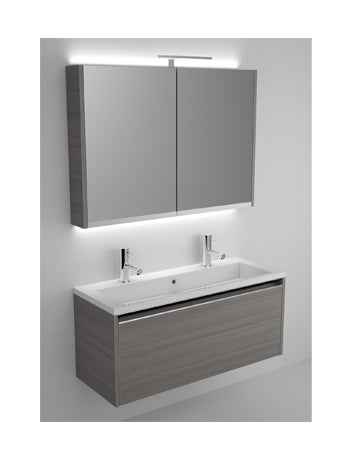 Ensemble meuble & lavabo riho eifel set 35 en bois laqué stratifié 120x38 h 45 cm - Clicktofournisseur.com