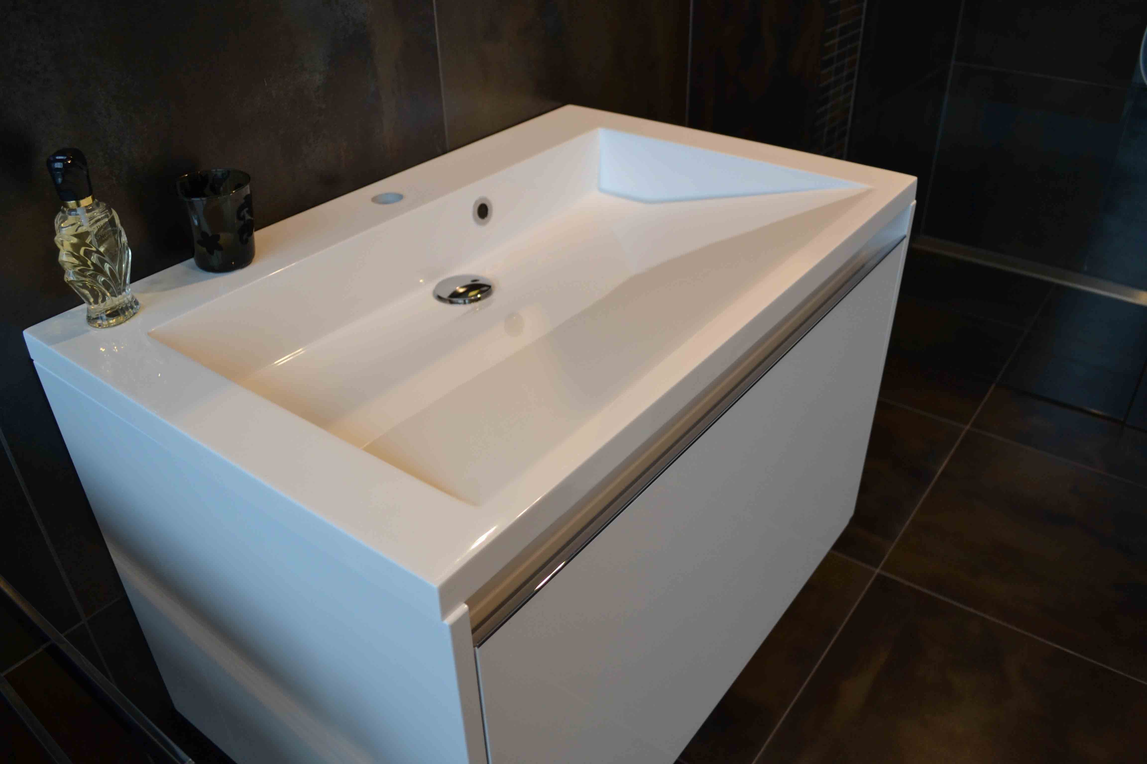 Ensemble meuble & lavabo riho elzas set 17 en bois stratifié 100x51 h 52 cm - Clicktofournisseur.com