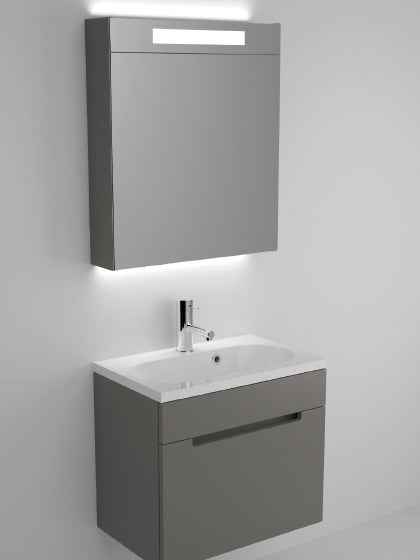 Ensemble meuble & lavabo riho enna set 30 en bois laqué brillant 60x38 h 535 cm - Clicktofournisseur.com