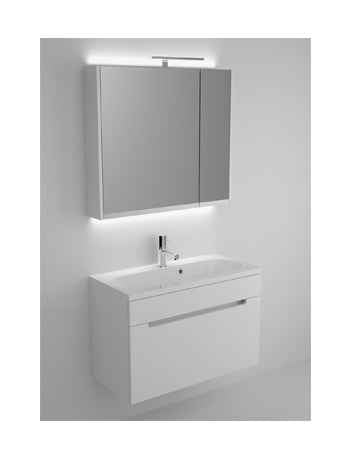 Ensemble meuble & lavabo riho enna set 35 en bois laqué brillant 80x38 h 535 cm - Clicktofournisseur.com