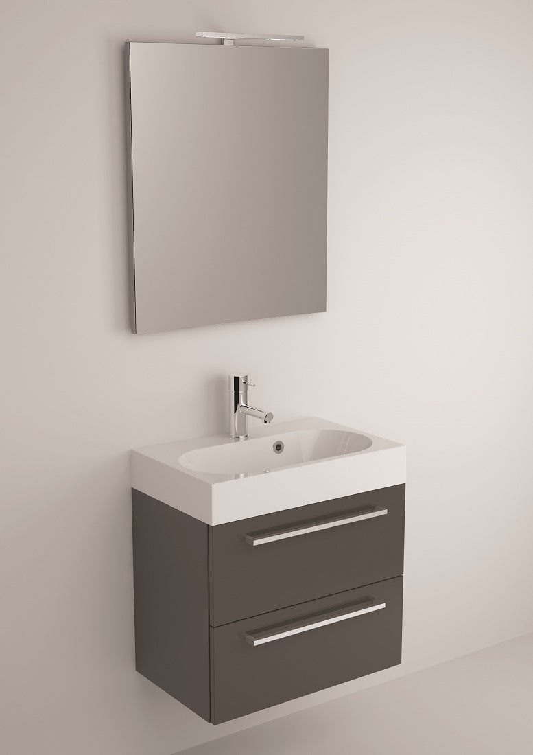 Ensemble meuble & lavabo RIHO SLIMLINE SET 60 en acrylique brillant 60x38 H 60,5 cm clicktofournisseur.com