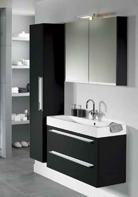 Ensemble meuble & lavabo RIHO SLIMLINE SET 65 en bois stratifié 80x38 H 60,5 cm clicktofournisseur.com