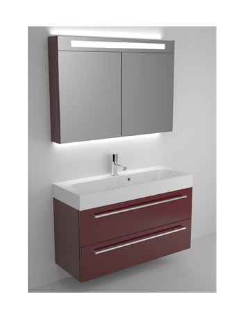 Ensemble meuble & lavabo riho slimline set 70 en bois stratifié 100x38 h 605 cm - Clicktofournisseur.com