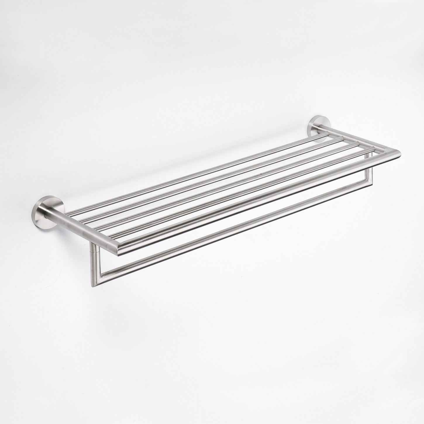 Etagère tablette avec porte-serviettes neo en acier inoxydable 65x215x11cm - Clicktofournisseur.com