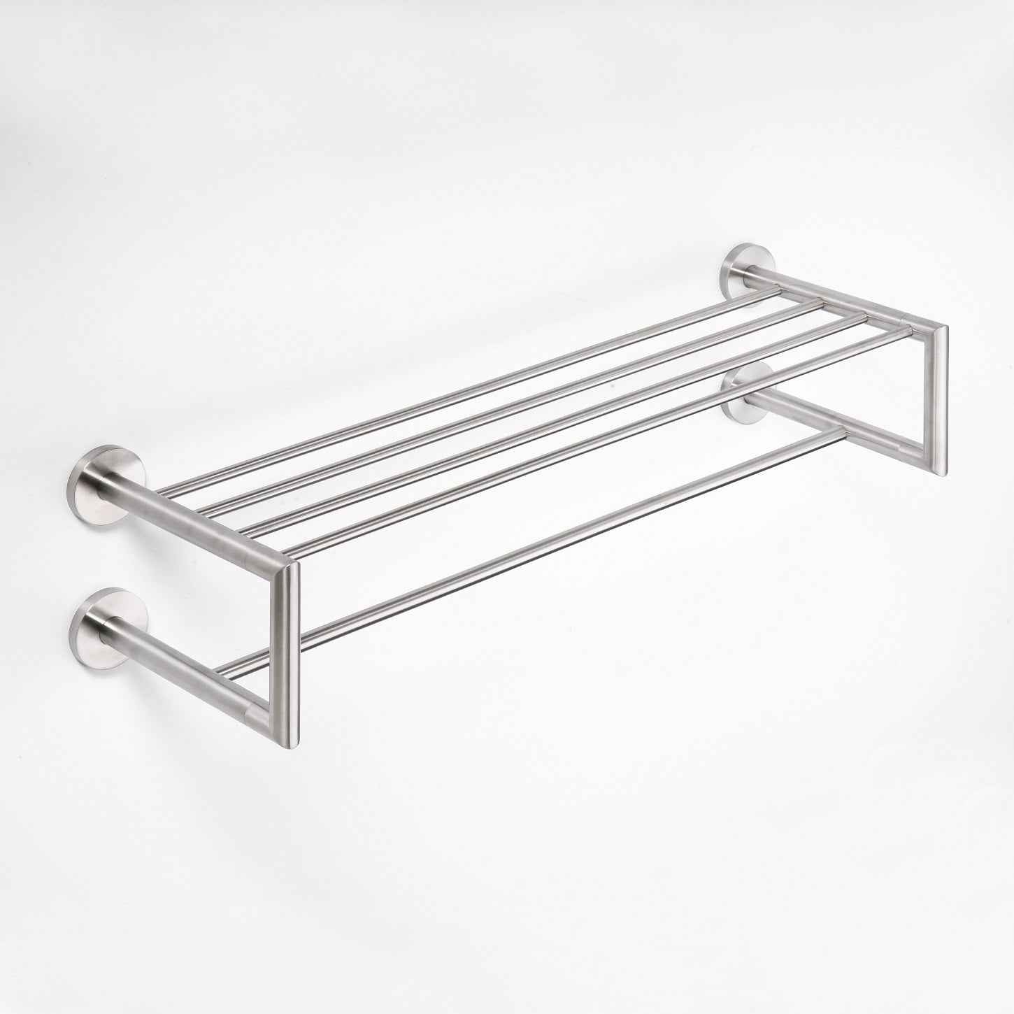 Etagère tablette avec porte-serviettes avec double trapèze65x155x225cm - Clicktofournisseur.com
